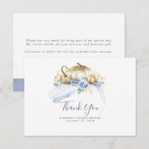 Dusty Blue Floral Citrouille Petit Merci