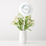 Dusty Blue Floral Custom 21st Birthday Custom Balloon<br><div class="desc">Very elegant custom balloon for a 21st birthday party. A floral wreath features dusty blue peony and rose flowers nestled in blue eucalyptus leaves. The woman's name is written in a trendy script font. 21st Birthday and date follow. This 21st Birthday balloon is part of the 21st Birthday Dusty Blue...</div>
