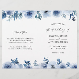 Dusty Blue Floral do-it-yourself programme de mari