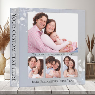 Dusty Blue Floral Dream Baby Photo Classeur