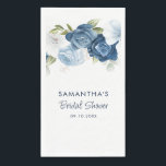Dusty Blue Floral Elegant Bridal Shower Napkin<br><div class="desc">Customize this bridal shower paper napkins by clicking the "Personalize" button above. Featuring a modern elegant chic dusty blue flowers with white, light blue, and olive green bloom. TIP: Also great for surprise parties, baby showers, wedding reception, and retirement parties.</div>