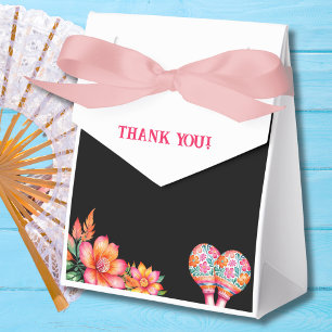 Dusty Blue Floral Fiesta Mexican Bridal Shower Favor Box