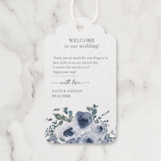 Dusty Blue Floral Gift Tags