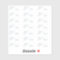 Dusty Blue Floral Line Art Guest Address Sticker