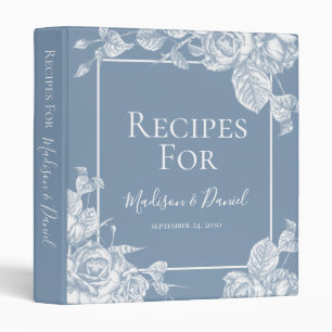 Dusty Blue Floral Recipe Binder