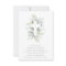 Dusty Blue Florals Baptism Invitation