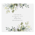 Dusty Blue Florals Bridesmaid Proposal