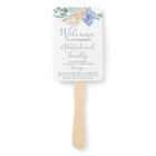 Dusty Blue Florals Wedding Program