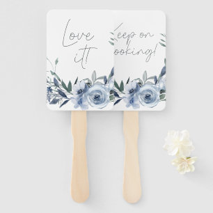 Dusty Blue Flowers Say Yes To The Dress Hand Fan