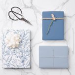 Dusty Blue French Toile Chinoiserie Wrapping Paper<br><div class="desc">Dusty Blue French Toile Chinoiserie Wrapping Paper sheet set of three.</div>