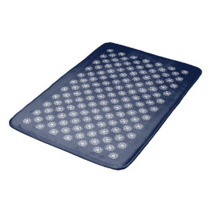 Dusty Blue Frosted Snowfall Elegance Bath Mat