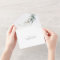 Dusty Blue Gold Greenery Leaves Elegant Wedding