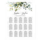 Dusty Blue Greenery Élégant tableau de mariage