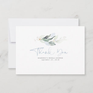 Dusty Blue Greenery Or Feuilles petit Merci