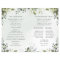 Dusty Blue Greenery Themed Folded Wedding Programs