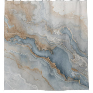 Dusty Blue Grey Tan Beige Abstract