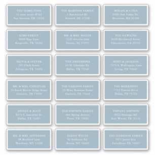 Dusty Blue Guest Recipient Name Address Shipping