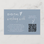 Dusty Blue Honeymoon Fund QR Code Wedding Registry Enclosure Card<br><div class="desc">Dusty Blue Honeymoon Fund QR Code Wedding Registry Enclosure Card</div>