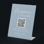 Dusty Blue Honeymoon Wish QR Code Sign<br><div class="desc">Say "I do" to a modern wedding! Planning a wedding? You'll need modern calligraphy wedding day signs, wedding table decorations, and minimalist Calligraphy WeddingRustic Honeymoon Fund QR Wishing Well Sign. We offer modern calligraphy styles for all your needs. Order on Zazzle and I'll help you create your personalized design on...</div>