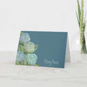 Dusty Blue Hydrangea Bouquet Card