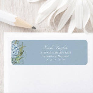 Dusty Blue Hydrangea Guest Addressing Labels