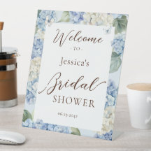 Dusty Blue Hydrangea Watercolor Bridal Shower