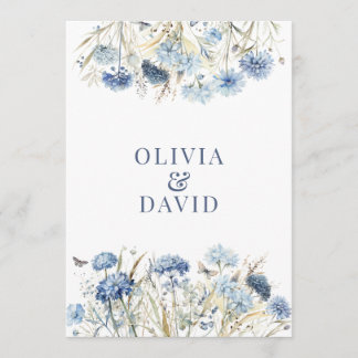 Dusty Blue Hydrangea Wedding Ceremony Program
