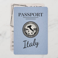 Dusty Blue Italy Passport