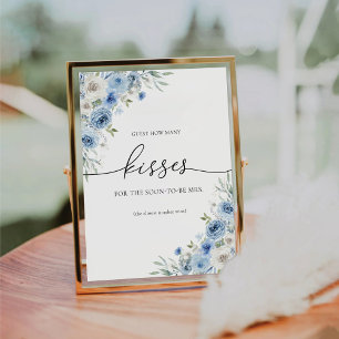 Dusty Blue Ivory Guest How Many Kisses Sign