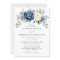Dusty Blue Ivory Spring Floral Elegant Wedding