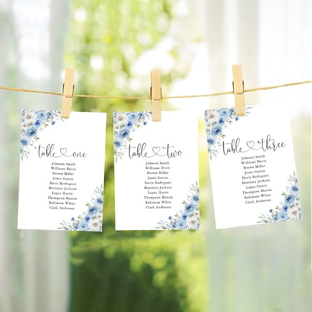 Dusty Blue Ivory Table Number 1 Seating Chart (Creator Uploaded)