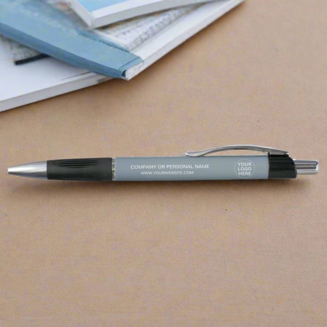 Dusty Blue l Promotional Business Logo & Text  Pen (Creator Uploaded)