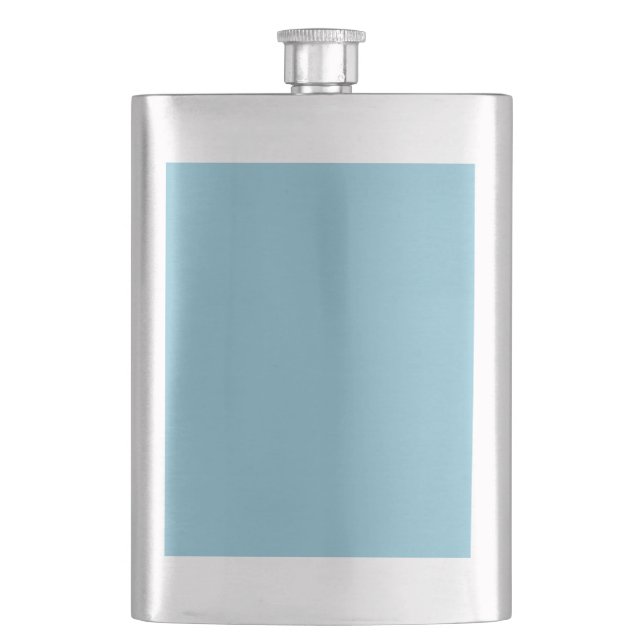 Dusty Blue Light Powder 2015 Colour Trend Template Hip Flask (Front)