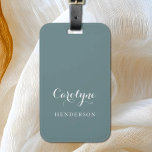Dusty Blue  Luggage Tag<br><div class="desc">Simple elegant blue green greens travel accessory.</div>