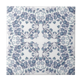 Dusty Blue Mandala  Tile