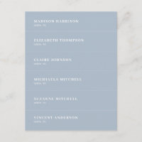 Dusty Blue Mariage Place Carte do-it-yourself