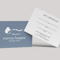 Dusty Blue Massage Therapist Day Spa Gift Card