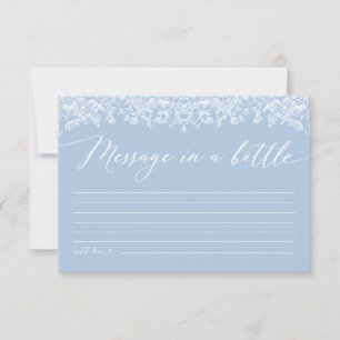 Dusty Blue Message in a Bottle Bridal Shower Game Invitation
