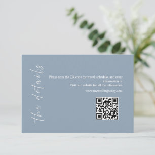 Dusty Blue Minimalist Details Card