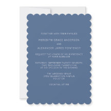 Dusty Blue Minimalist Faire-part de mariage
