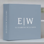Dusty Blue Minimalist Modern Monogram Elegant Binder<br><div class="desc">Introducing our Dusty Blue Minimalist Modern Monogram Elegant Collection: Elevate your style with understated sophistication and timeless charm. Our collection features minimalist designs in a soothing dusty blue hue, enhanced with elegant monograms tailored to your personal taste. From refined stationery to versatile accessories, each piece in our collection is meticulously...</div>