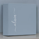 Dusty Blue Minimalist Modern Monogram Elegant Binder<br><div class="desc">Introducing our Dusty Blue Minimalist Modern Monogram Elegant Collection: Elevate your style with understated sophistication and timeless charm. Our collection features minimalist designs in a soothing dusty blue hue, enhanced with elegant monograms tailored to your personal taste. From refined stationery to versatile accessories, each piece in our collection is meticulously...</div>