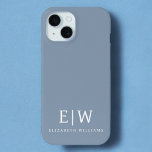 Dusty Blue Minimalist Modern Monogram Elegant iPhone 15 Case<br><div class="desc">Introducing our Dusty Blue Minimalist Modern Monogram Elegant Collection: Elevate your style with understated sophistication and timeless charm. Our collection features minimalist designs in a soothing dusty blue hue, enhanced with elegant monograms tailored to your personal taste. From refined stationery to versatile accessories, each piece in our collection is meticulously...</div>