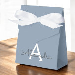 Dusty Blue Minimalist Modern Monogram Elegant  Favor Box<br><div class="desc">Introducing our Dusty Blue Minimalist Modern Monogram Elegant Collection: Elevate your style with understated sophistication and timeless charm. Our collection features minimalist designs in a soothing dusty blue hue, enhanced with elegant monograms tailored to your personal taste. From refined stationery to versatile accessories, each piece in our collection is meticulously...</div>