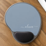 Dusty Blue Minimalist Modern Monogram Elegant Gel Mouse Pad<br><div class="desc">Introducing our Dusty Blue Minimalist Modern Monogram Elegant Collection: Elevate your style with understated sophistication and timeless charm. Our collection features minimalist designs in a soothing dusty blue hue, enhanced with elegant monograms tailored to your personal taste. From refined stationery to versatile accessories, each piece in our collection is meticulously...</div>