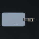 Dusty Blue Minimalist Modern Monogram Elegant Luggage Tag<br><div class="desc">Introducing our Dusty Blue Minimalist Modern Monogram Elegant Collection: Elevate your style with understated sophistication and timeless charm. Our collection features minimalist designs in a soothing dusty blue hue, enhanced with elegant monograms tailored to your personal taste. From refined stationery to versatile accessories, each piece in our collection is meticulously...</div>