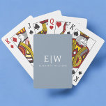Dusty Blue Minimalist Modern Monogram Elegant Playing Cards<br><div class="desc">Introducing our Dusty Blue Minimalist Modern Monogram Elegant Collection: Elevate your style with understated sophistication and timeless charm. Our collection features minimalist designs in a soothing dusty blue hue, enhanced with elegant monograms tailored to your personal taste. From refined stationery to versatile accessories, each piece in our collection is meticulously...</div>