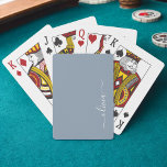 Dusty Blue Minimalist Modern Monogram Elegant Playing Cards<br><div class="desc">Introducing our Dusty Blue Minimalist Modern Monogram Elegant Collection: Elevate your style with understated sophistication and timeless charm. Our collection features minimalist designs in a soothing dusty blue hue, enhanced with elegant monograms tailored to your personal taste. From refined stationery to versatile accessories, each piece in our collection is meticulously...</div>