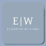 Dusty Blue Minimalist Modern Monogram Elegant Square Paper Coaster<br><div class="desc">Introducing our Dusty Blue Minimalist Modern Monogram Elegant Collection: Elevate your style with understated sophistication and timeless charm. Our collection features minimalist designs in a soothing dusty blue hue, enhanced with elegant monograms tailored to your personal taste. From refined stationery to versatile accessories, each piece in our collection is meticulously...</div>