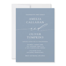 Dusty Blue Minimalist Wedding 